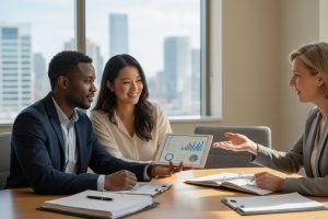 Des personnes avec un contrat d'assurance-vie